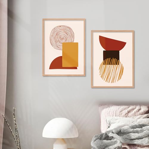 Image of kotart Premium Digital Paintings with Frame for Home Decoration - Modern Art Paintings for Living Room Bedroom Office Room Decor - Painting for Wall Decoration - Pack of 4 (Art 9, Small (10x13 or 10x10 inch))