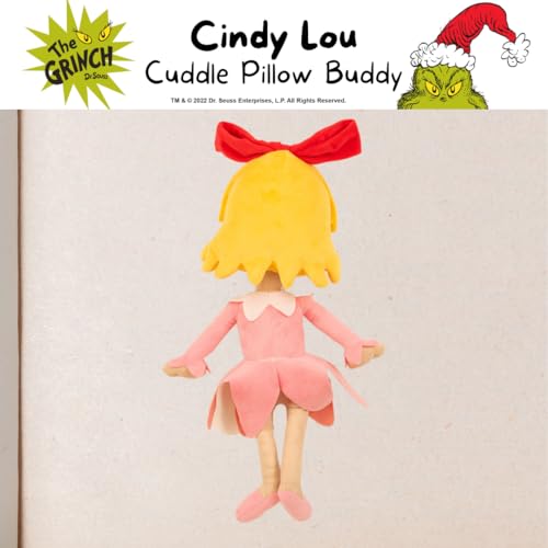 Image of Dr. Seuss The Grinch Cindy Lou Holiday & Christmas Bedding Super Soft Plush Cuddle Pillow Buddy, (Officially Licensed Product) By Franco