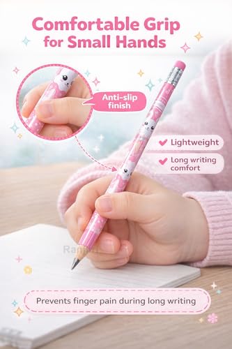 Image of Ranjkri Premium Graphite Sketching Pencil Set for Kids & Artists - Pack of 12 Dark HB Pencils with Eraser - Perfect for School, Writing, Shading & Return Gifts