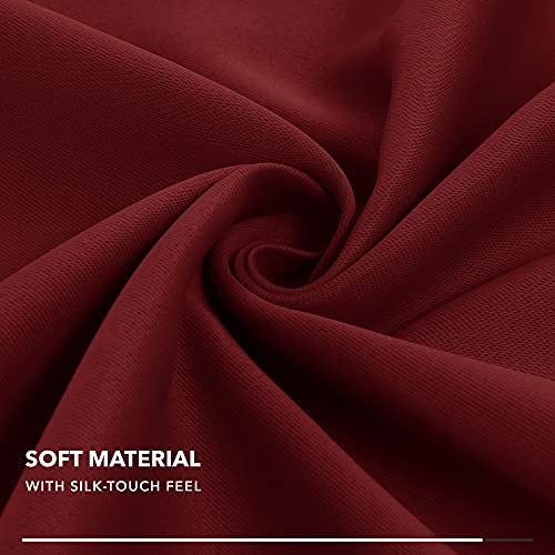 Deconovo Curtains For Sliding Glass Door - Blackout Extra Wide Drapes, Solid Living Room Grommet Panels For Party (100W X 84L Inch, Crimson Red, 1 Panel) #TOP5