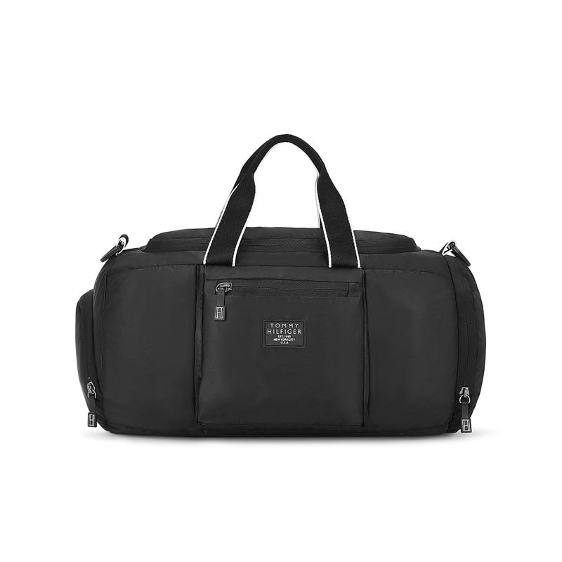 Declan Unisex Polyester Gym Bag Duffel - Black-image-35