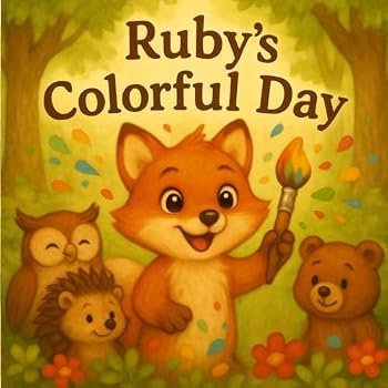 Paperback Ruby's Colorful Day: A Creative Journey with Ruby the Fox and Her Friends Book