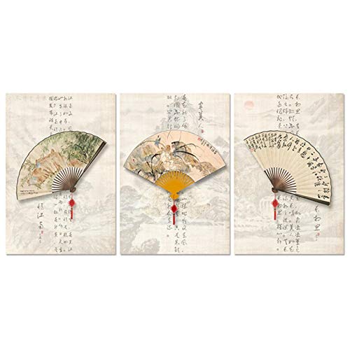 Affiche toile calligraphie antique lot de 3 tableaux vintage décoration murale maison 40x60