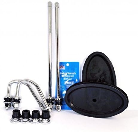 Miniatura 1 de DL3FC - Kit de válvula doble cromada para Ford Serie F de 19.5 pulgadas, acero ovalado 4.25 x 2.25 clase A