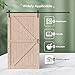 FREDBECK 48in x 80in Sliding Wood Barn Door with 8FT Barn Door Hardware Kit Included K Shape Solid Spruce Panel Sliding Door Double Surfaces Need to Assembly