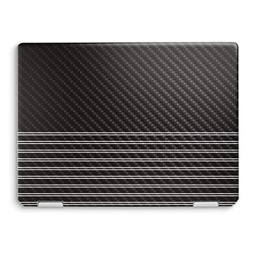 Image of MightySkins Carbon Fiber Skin Compatible with HP Spectre x360 14 inch (2022) Full Wrap Kit - Pinstripe | Protective, Durable Textured Carbon Fiber Finish | Easy to Apply | Made in The USA