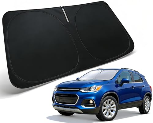 Image of Windshield Sun Shade for 2013-2023 Chevy Trax Accessories | Car Front Window Sun Visor & Heat Shield | 240T Sunshade Protection Blocks UV Rays Keep Your Car Cooler