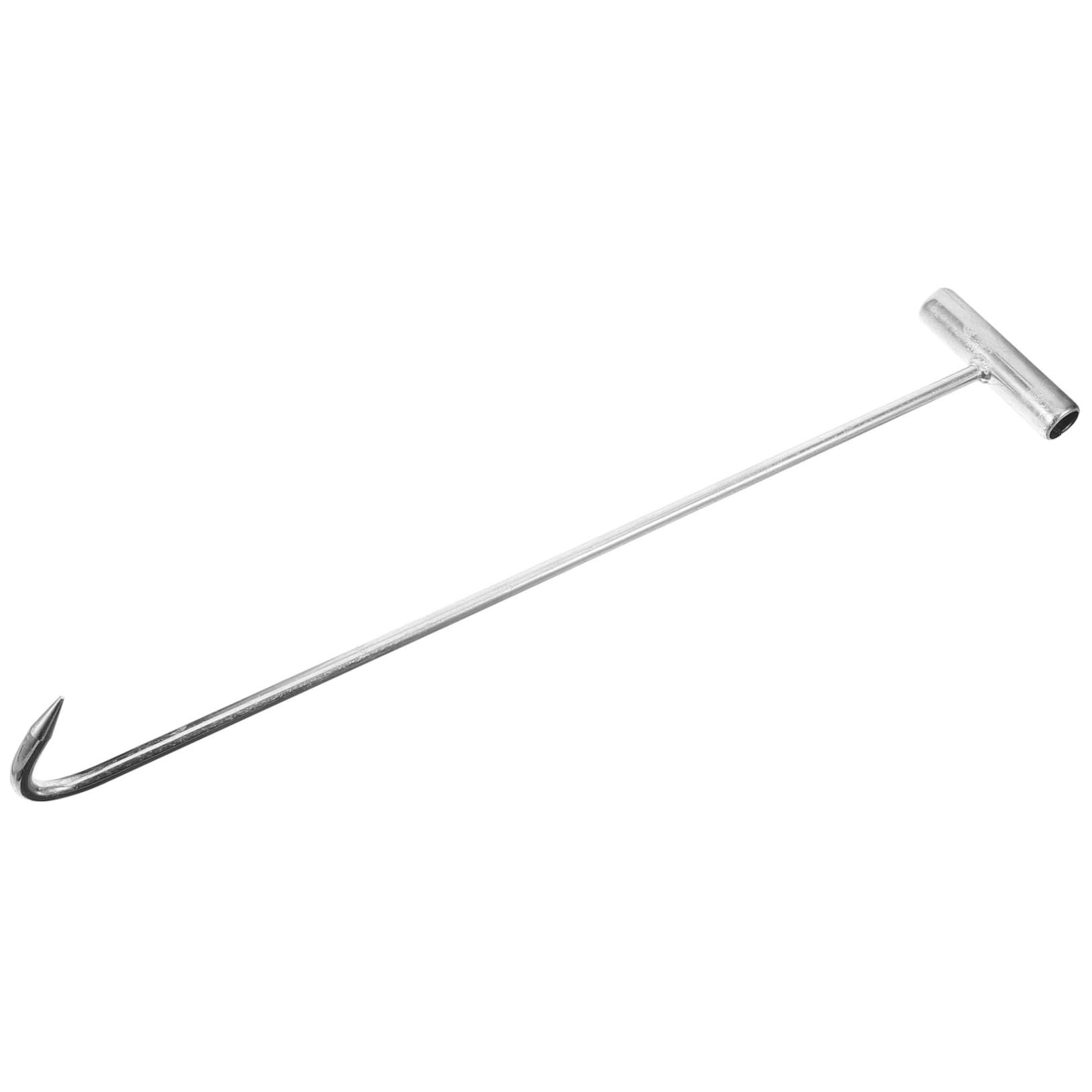 VILLFUL Manhole Cover Hook Gate Door Springs Clamps para Pulley Wire Bolts Anchor Hanger Hooks Colgar Fifth Handhole Ceiling Hooks Heavy Duty Grate Lifting Hinges Lifter Hook Iron Silver