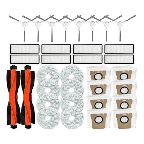 GNUFOPI Compatible con Xiaomi Robot Vacuum X20+ / X20 Plus Piezas de Repuesto Rodillo Principal Cepillo Lateral Filtro HEPA Paño de fregona Bolsas for Polvo