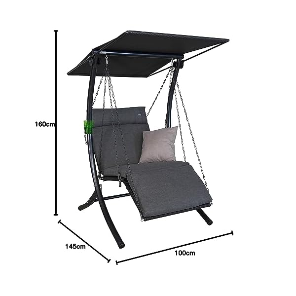Angerer Hollywoodschaukel Swing Smart 1-Sitzer Grau