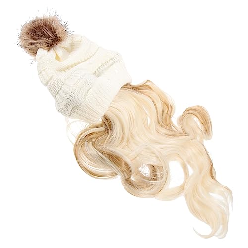Bonnet avec cheveux ondulés amovibles contre le froid intense
