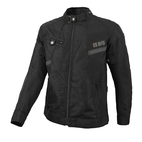 BY CITY - Chaqueta Summer Route Hombre - Malla Perforada y Cordura - Material Reflectante en Pecho, Espalda y Cuello - Ajustable en Cintura, Brazos y Cuello - Talla M - Negro