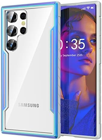 Compatible with Galaxy S23 Ultra Case, Heavy Duty Shockproof Military Drop Protection Slim Cases Phone Covers Clear for Samsung Galaxy S23 Ultra 5G 6.8 inches - Iridescent