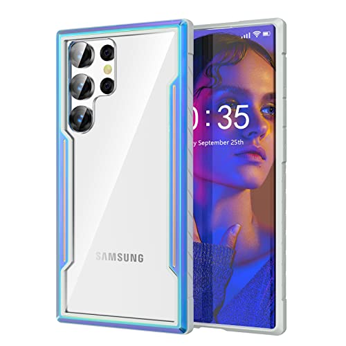 Coque transparente Galaxy S23 Ultra irisée et blindée contre les chocs