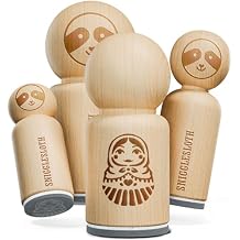 Russian Nesting Doll Matroyshka Babushka Rubber Stamp for Stamping Crafting Planners - 1 Inch Medium