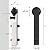 WINSOON 5/6/8/10/12/13/15/16FT Black Straight Design Sliding Roller Barn Single Wood Door Hardware Closet Track Kit Set (6.6FT Single Door Kit)