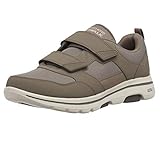 Skechers Men's Gowalk 5 Wistful-Athletic Hook and Loop Walking Shoe with Air Cooled Foam Sneaker, Khaki, 12