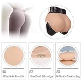 Adima Crossdresser Gaff Silikonowe majtki Butt Lift Wyściełane majtki modelujące Camel Toe Control Trójkątne spodenki do cosplay,Color1,Upgrade S
