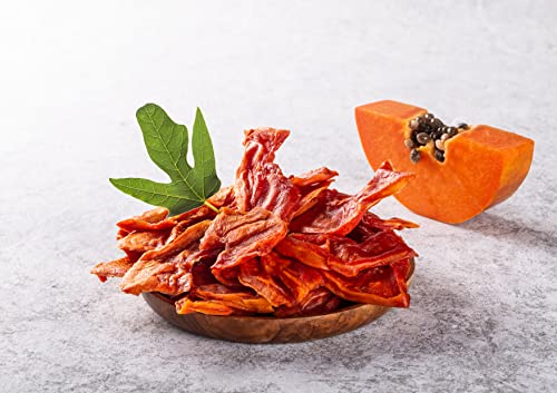 Food to Live Organic Dried Papaya Spears, 8 Ounces Kosher, Unsulfured, Unsweetened, Vegan, Bulk