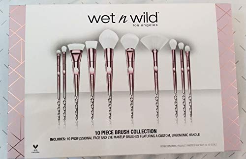 Wet n wild 10 piece brush collection, Ergonomic handle - pink edition