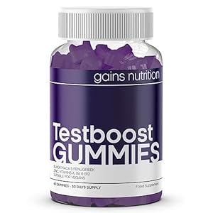 GN Compatible with Testboost Gummies for Men – Natural Testosterone Supplement – Zinc and Magnesium Booster with Maca & Fenugreek – Natural Grape Flavoured, Suitable for Vegans