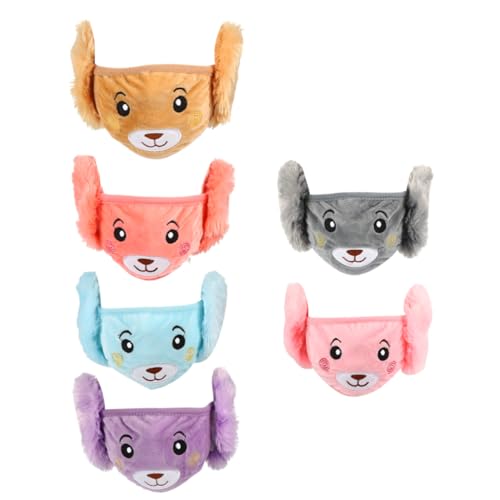Beaupretty 6Pcs Máscara De Proteção De Ouvido Máscara De Urso Máscara Máscara Protetora De Ouvido Ad