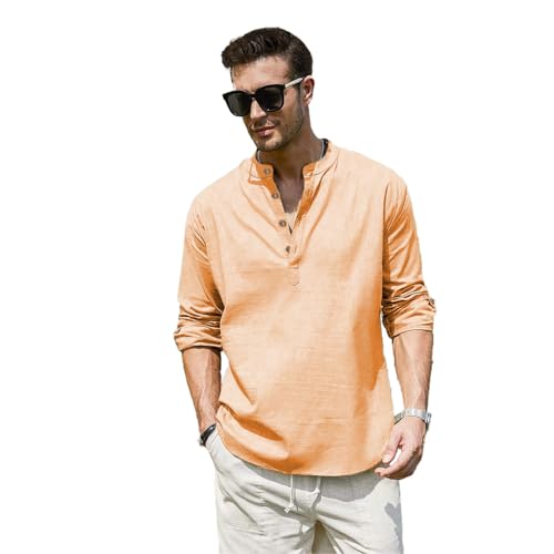 Image of Vida Loca Men Full Sleeve Solid Cotton Blend Straight Slim Fit Kurta Shirt for Men's.