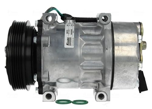 Nissens 89079 Compressore Aria Condizionata Con Olio Compressore-Pag Con Innesto Elettromagnetico Con Diodo-image