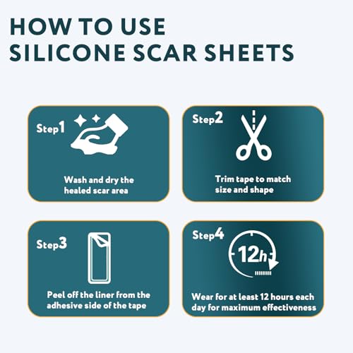 silicone scar sheets silicone scar tape for surgical scars - 6034 x 1634 roll - 15m medical grade reusable effective scar removal for keloid c-section tummy tuck and acne