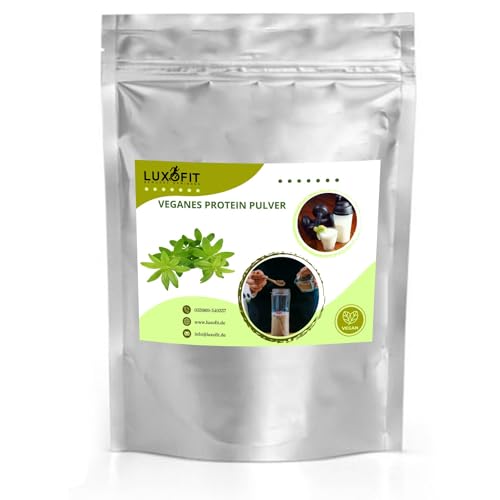 Preisvergleich Produktbild Luxofit Natürliche Proteinshakes, veganes Proteinpulver, Geschmackserlebnis, einfache Zubereitung, vielfältige Anwendung, gesunde Ernährung, Fitnessshake (1 Kg, Waldmeister)