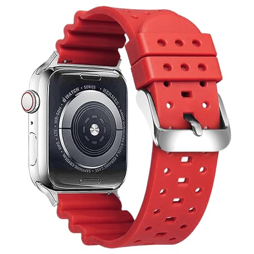 Narako Compatible with Apple Watch Bands 41mm/40mm/38mm 49mm/45mm/44mm/42mm Silicone Divers Model Replacement Rubber Sport Watch Straps for Series 9/8/7/6/5/4/3 Ultra/SE for Men and Women