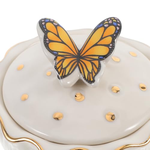 Cuenco de cerámica para manicura con tapa pequeño miniatura 7