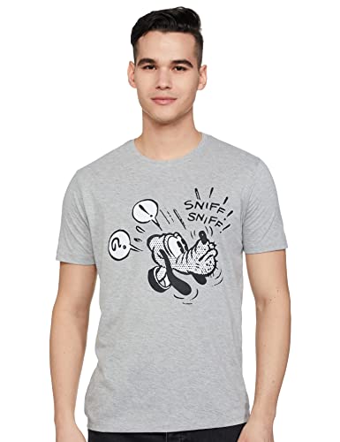 Image of Mickey Mouse Family by Wear Your Mind Men's Regular Fit Round Neck Short Sleeves Knitted T-Shirt
