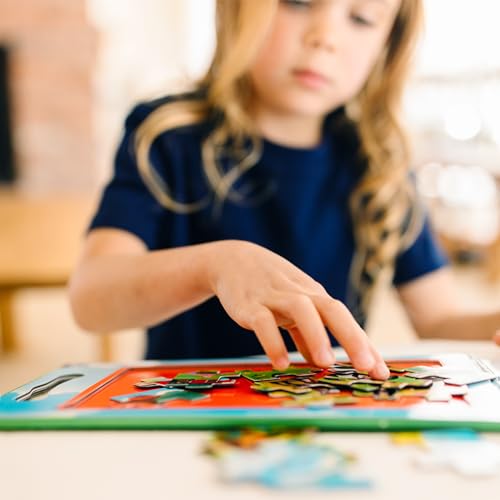 Melissa & Doug Take-Along On the Farm Magnetic Jigsaw Puzzles | Two 15-Piece Magnetic Puzzles, Fold-Out Carrying Case with Handle, Mess-Free Travel Toys, Preschool Toys for Kids, Ages 3+ - image 7
