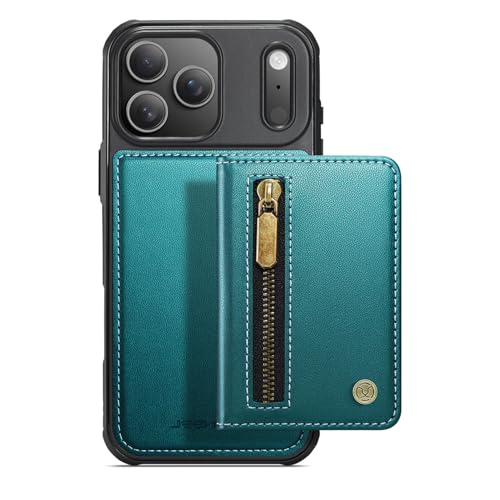 Étui en cuir pour iPhone Air avec coque amovible verte