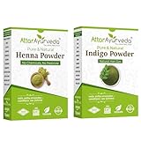 YANG - Pelo negro (polvo de hojas de henna, paquete combinado de polvo de hojas de índigo) (200 gramos + 200 gramos = 400 gramos en total)