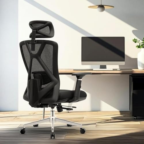 Image of Aeronaut Ergonomic Office Chair for Work | Multi-Lock Synchro Tilt Mechanism with Seat Slider | 5 Year Warranty | 3D Armrest | Adjustable Lumbar (Black, 3D with Seat Slider)