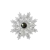 NONNYLLEI Anniversary Birthday Gifts for Women Wife-Tahitian-Black-Pearl-Brooch-Gift for Wife Wedding Jewelry-Mothers Day Gifts for Mom-Her Valentines Day Christmas Day Gifts