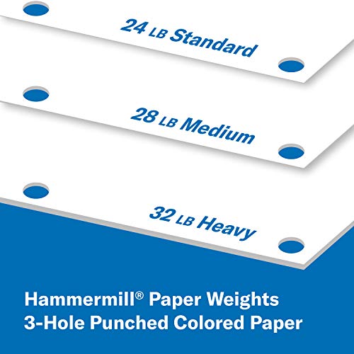 Hammermill Printer Paper, Premium Laser Print 24 Lb, 3 Hole - 10 Ream (5,000 Sheets) - 98 Bright, Made In The Usa, 107681C #TOP6