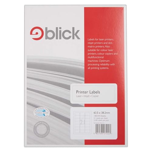 Ryman Address Labels P21 Universal 64x38mm 21 per A4 Sheet 100 sheets