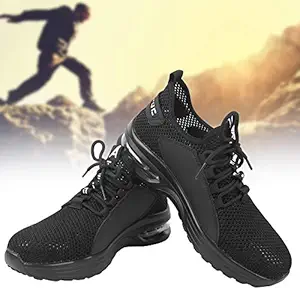 Industrial Men Shoes, Men Steel Toe Shoes, Wear?Resistant Ultra?Light Steel Toe Cap Forging Workshops Manufacturing for Mining Sites Construction Sites(44)