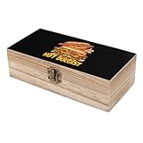 SMAZDFXX Hotdogologist Sausage Art Keepsake Box – Funny Wooden Lock Box for Grill Fans and Foodies - Image 6