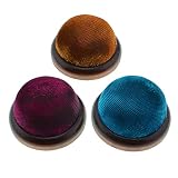 Exceart 3PCS Wrist Pin Cushion with Wooden Bottom Cotton Sewing Pin Cushions Needles Pincushions for
