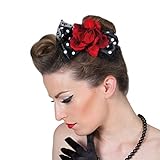 100% Polyester PARTY DISCOUNT Haarspange Rockabilly Rose