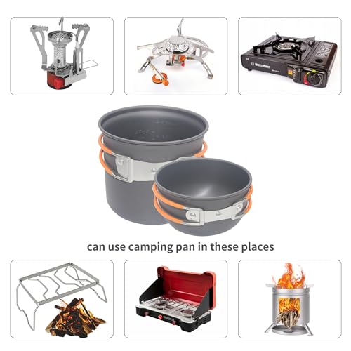 Set de Cocina para Camping KVNIFHS Outdoor Boiler con Estufa Mini y Cuchillo Seahorse miniatura 5