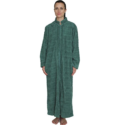 Buy NDK New York Women's Zipper Front Chenille Bathrobe 100 Cotton