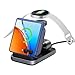 Wireless Charger for Samsung Z Flip 7/7 FE/6/5/4/3, 3-in-1 Charging Station for Galaxy Watch 8 Classic/8/Ultra/7/FE/6/5/4, SwanScout 713F (NO Adapter)
