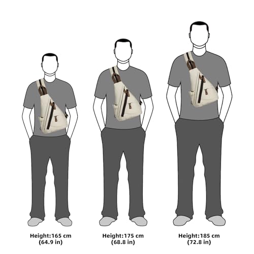 Image of KL928 Canvas Sling Bag - Small Crossbody Backpack Shoulder Casual Daypack Rucksack for Men Women