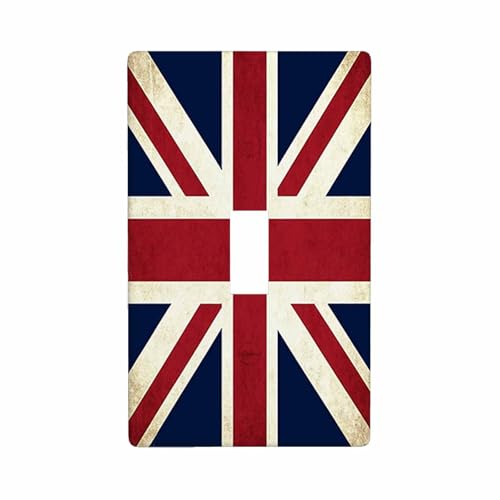 Moslion UK Flag Wall Plate Covers England United Kingdom Britain British Flags Vintage Single Toggle Light Switch Outlet Cover Plug Decor Home Office Living Room