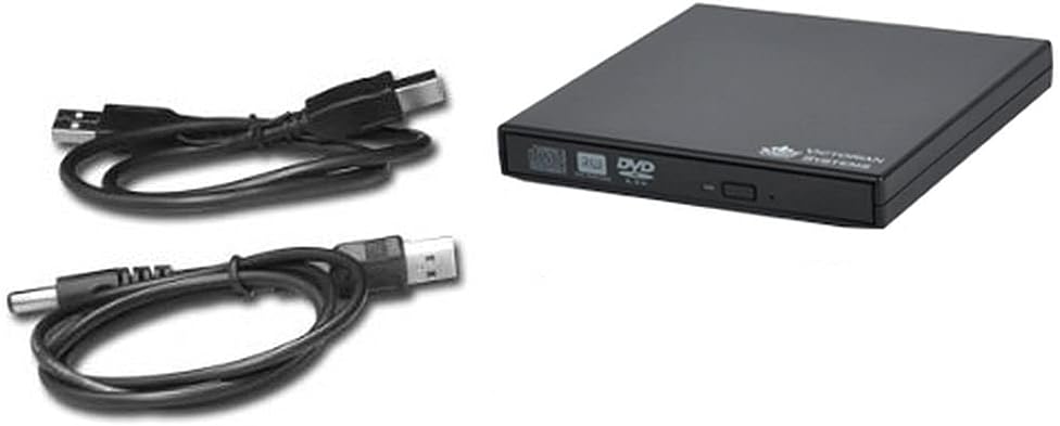 External DVD CD Burner Drive USB 2.0 slim portable optical DVD drive DVD RW CD RW Drive Burner Writer Re-writer DVD-RW Player for Windows 10,7,Vista, XP, MAC OS DVD Disc Drive- Victorian Systems®